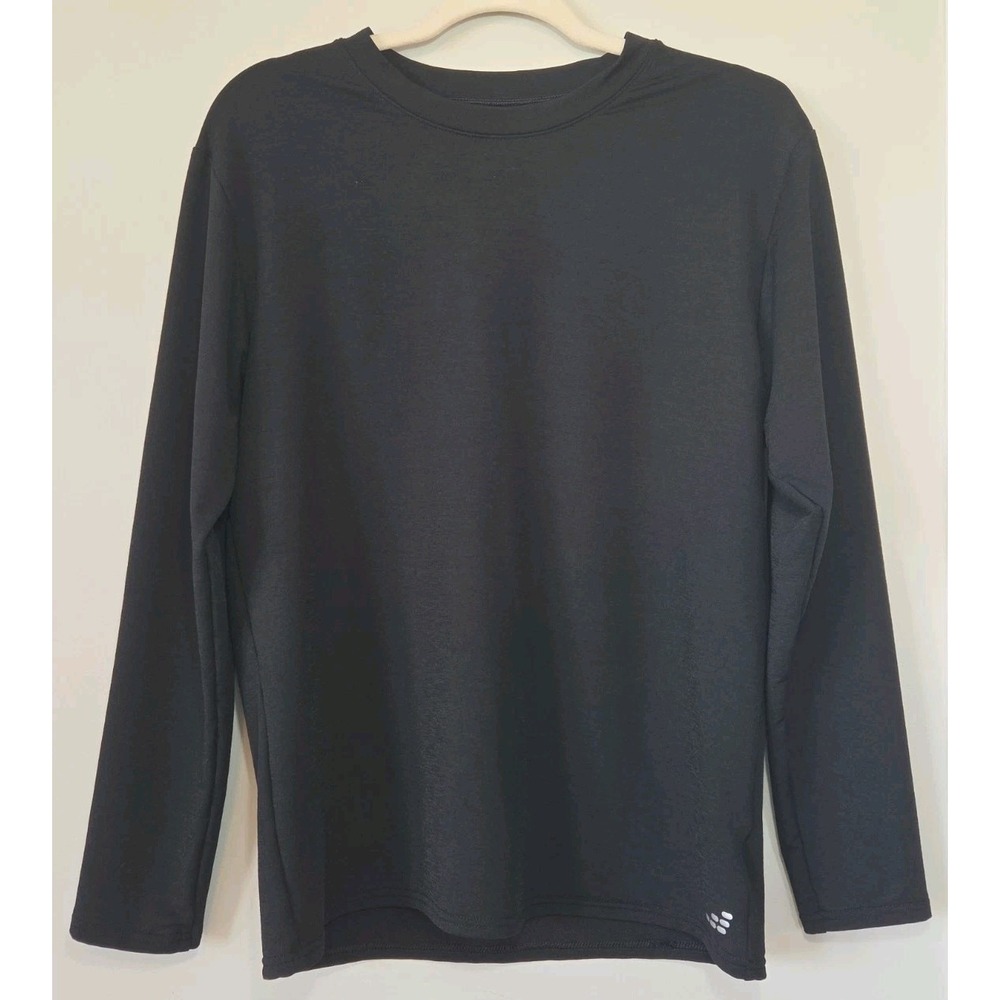 BCG Men's Shirt Cold Weather Black Long Sleeve Crew Athletic Performance Large